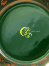 Сахарница с художественной росписью "Кудрина на зеленом фоне"
