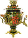 Набор самовар электрический 3 литра с художественной росписью "Хохлома классическая" с чайным сервизом, арт. 130414с