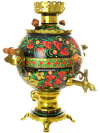 Набор самовар электрический 3 литра с художественной росписью "Хохлома классическая", "ретро-шар", арт. 110333