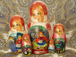 Набор матрешек "Золотая Русь", арт. 558