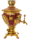 Набор самовар электрический 2 литра с чайником художественная роспись "Золотая кудрина", арт. 130330