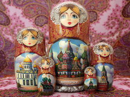 Набор матрешек "Москва златоглавая", арт. 71э