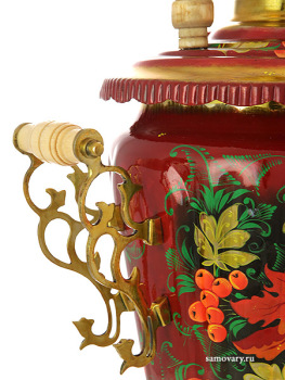 Угольный самовар 5 литров "конус" с художественной росписью "Кленовая фантазия", арт. 261224