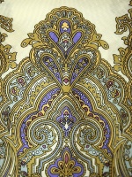 Шерстяной Павлопосадский платок "Ольга Лабзина", 125*125 см, арт. 1008-1