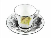 Чашка с блюдцем чайная форма "Юлия", рисунок "Сысоев. Волшебный сад II", Императорский фарфоровый завод