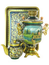 Набор самовар электрический 3 литра с художественной росписью "Летний пейзаж", арт. 130248