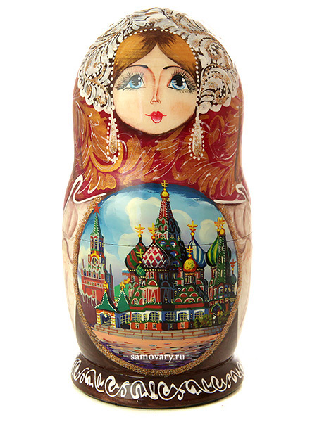 Набор матрешек Москва, арт. 505 Набор матрешек Москва, арт. 505Набор из 5 штук.
<br>Высота - 16 см.<br>