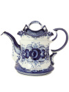 Набор чайный на 6 персон с художественной росписью "Гжельское чаепитие"