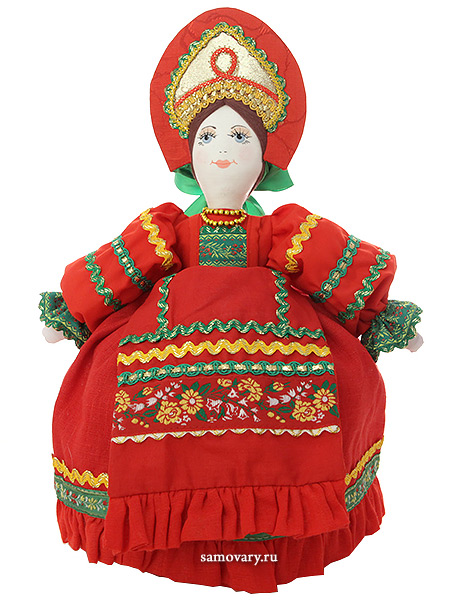 Кукла для улучшения заваривания чая Маня в красном Кукла для улучшения заваривания чая Маня в красномКукла тряпичная декоративная на заварочный чайник.
<br>Высота - 36 см.
<br>Материал - лен.<br>