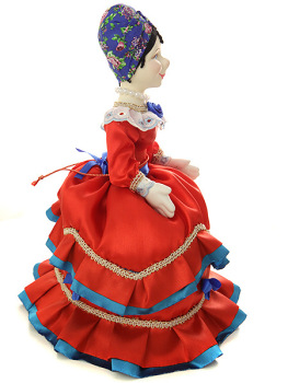 Кукла на чайник "Сударыня в красном", арт. 57