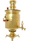 Электрический самовар 15 литров желтый "цилиндр" антикварный произведен в начале XX века фабрика Баташева в Туле, арт. 110788