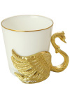 Позолоченный чайно-кофейный набор "Лебеди", Златоуст