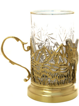 Чайный набор "Овен" позолоченный Златоуст