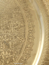 Поднос для самовара антикварный, круглый с гравировкой, произведен в начале XX века въ Тулъ, 1225 