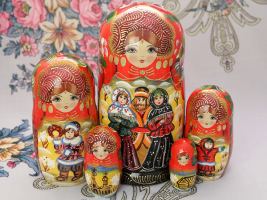 Набор матрешек "Ярмарка", серия "Сказки", арт. 7567