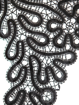 Кружевная косынка черная, арт. 7нхп-491