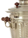 Комбинированный самовар антикварный 5 литров никелированный "конус" рифленый, произведен в середине XX века в п. Суксун Пермской области, арт. 310510