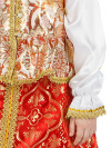 Русский народный костюм для девочки детский атласный комплект  "Люкс": сарафан и блузка, возраст 1-7 лет