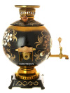 Набор самовар электрический 5 литров с художественной росписью "Жостово на черном фоне", арт. 151551