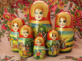 Набор матрешек "Тройки лошадей", арт. 157э