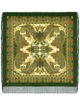 Шерстяной Павлопосадский платок "Фаворит", 125*125 см, арт. 1344-10