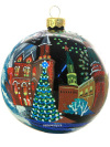 Новогодний елочный шар "Московский кремль" d 100 мм