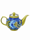 Комплект: поднос и чайник с художественной росписью "Кружево"
