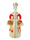 Подарочный набор для вина 3-х предметный, форма "Матрешка", рисунок "Красный сарафан", Императорский фарфоровый завод