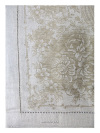 Комплект столового белья жаккард лен серый с мережкой - скатерть и 6 салфеток