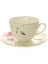 Чашка с блюдцем чайная форма "Весенняя-2" рисунок "Цветущий горошек", Императорский фарфоровый завод