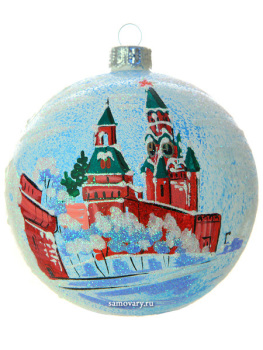 Новогодний елочный шар "Снежная Москва" d 100 мм