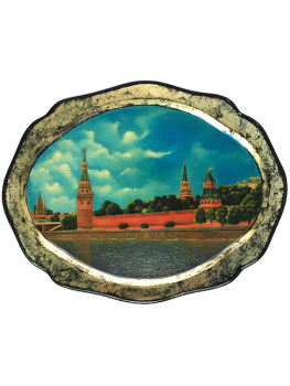Поднос Жостово "Московский Кремль" в подарочной упаковке арт. 8185