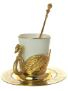 Набор чайно-кофейный "Лебедь" на 1 персону, Златоуст