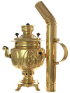 Самовар на дровах 2,5 литра желтый "овал", арт. 270791 + труба