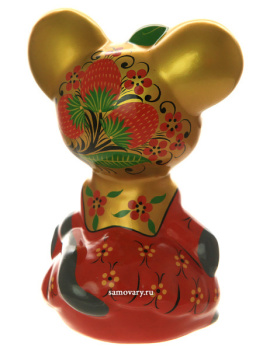 Фарфоровая фигурка Хохлома "Мышь мама" символ года 2020
