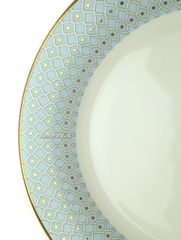 Тарелка плоская 27 см форма "Стандартная-2" рисунок "Азур №1" Императорский фарфоровый завод