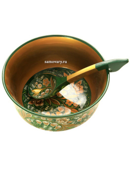 Набор для супа "Кудрина на зеленом" 21 предмет Хохлома