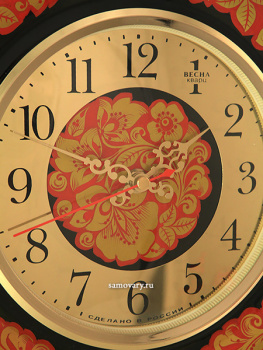 Часы Хохлома "Преданья старины с красным"