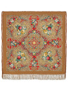Шерстяной Павлопосадский платок "Тайна сердца", 125*125 см, арт. 1437-2