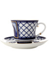 Чашка с блюдцем чайная форма "Банкетная", рисунок "Эрмитажный мост", Императорский фарфоровый завод