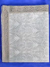 Льняная салфетка темно-серая с темным кружевом и кружевной отделкой (Вологодское кружево), арт. 7нхп-755м, 110х65
