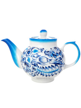 Чайник заварочный керамический с художественной росписью "Кружево", арт.2211