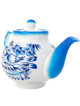 Чайник заварочный керамический с художественной росписью "Кружево", арт.2211