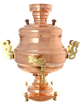 Угольный самовар 6 литров медный "ваза", арт. 220559 + труба в подарок