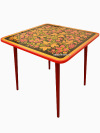 Детская мебель Хохлома - стол квадратный с художественной росписью "Осень" черный, арт. 72090000000