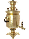 Угольный самовар 5 литров желтый "цилиндр", произведен в начале XX века фабрикой братьев Гостьевых в Тулъ, арт. 465568