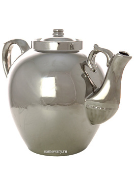 Чайник заварочный керамический 4,5 л "под серебро"доливной