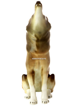 Скульптура фарфоровая "Волк сидящий", Императорский фарфоровый завод