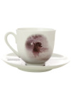Подарочный набор: кофейная чашка с блюдцем, форма "Ландыш", рисунок "Лошадь. Ежик в тумане", Императорский фарфоровый завод