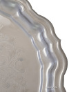 Латунный поднос для самовара круглый никелированный, Кольчугино